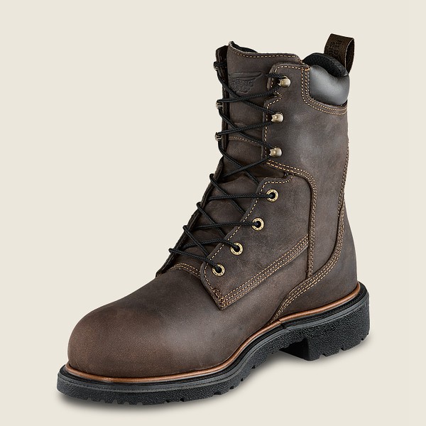 Red Wing Mens Dynaforce® - 8-inch Insulated Waterproof Soft Toe - Work Boots Dark Brown - 4678EZBRF